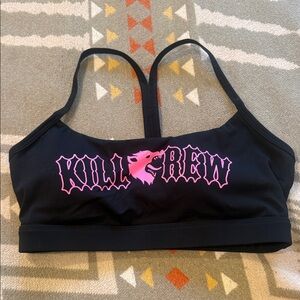 Kill Crew Black and Pink Sports Bra